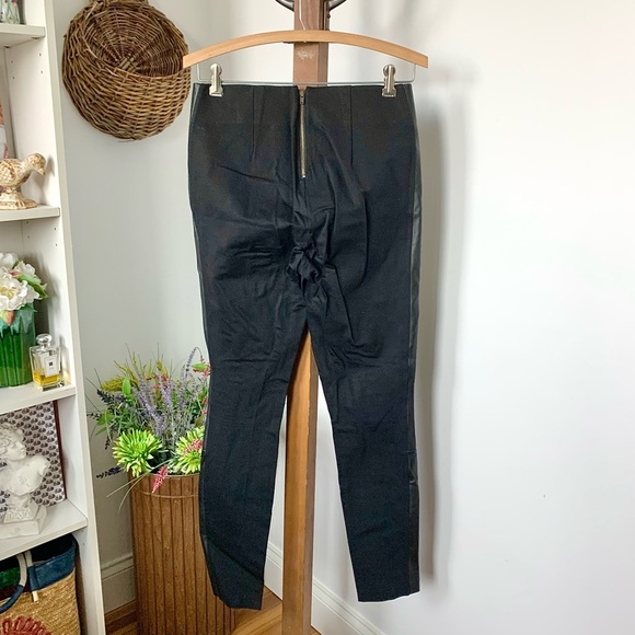 J Crew Leather Stripe Pixie Pant Black - Picture 11 of 15